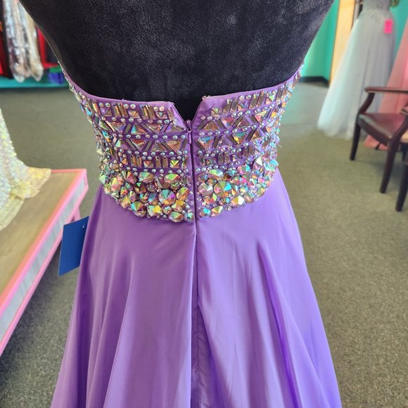Mori Lee 95005 Deep Lavender Size 4 Prom/Evening Formal - Picture 5 of 6